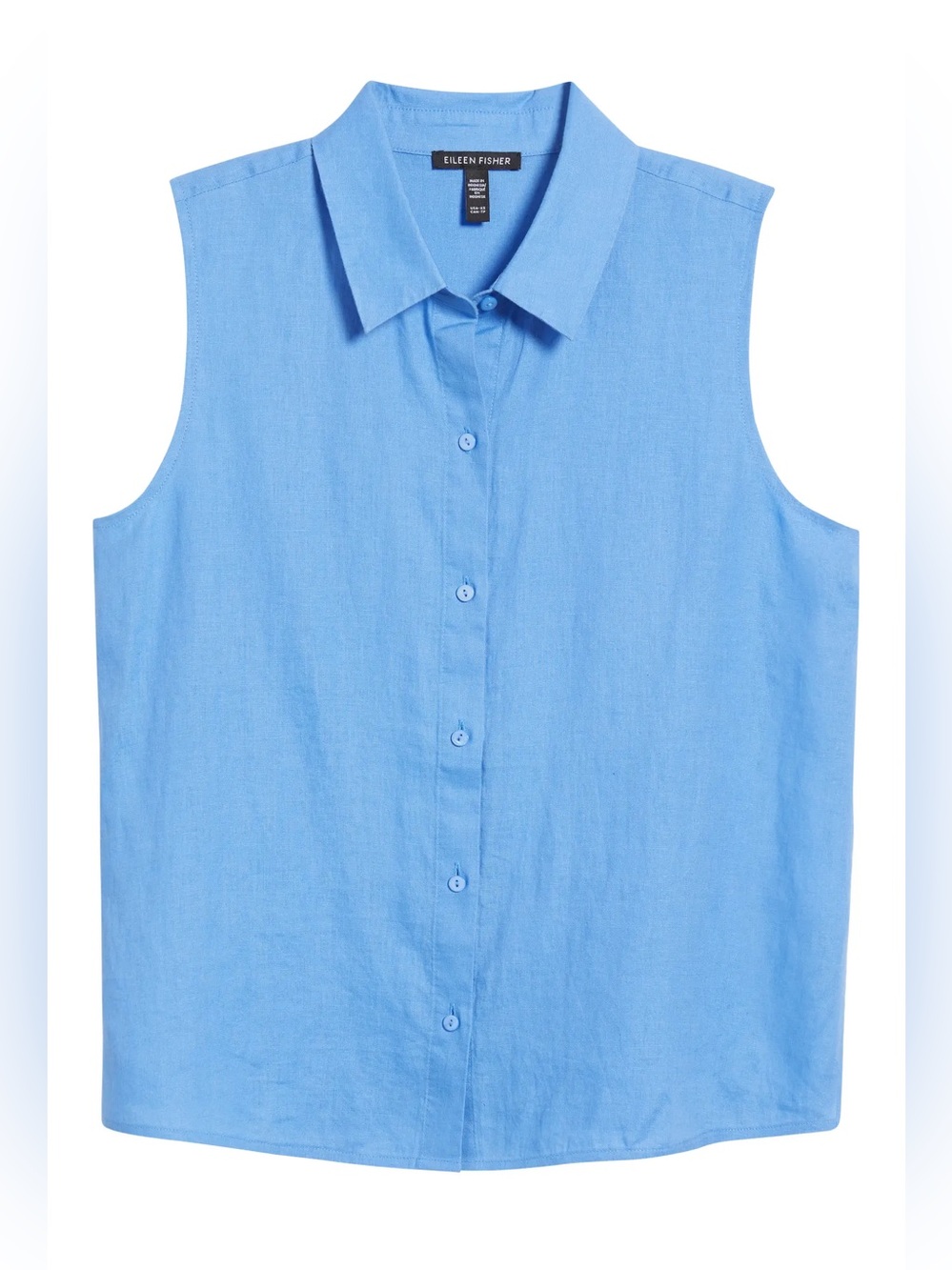 NWT Eileen Fisher Organic Handkerchief Linen Sleeveless Shirt - Picture 5 of 7